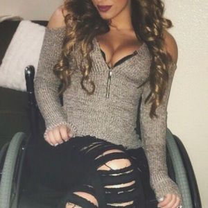 Fashion Nova Quarter-Zip Long Sleeve